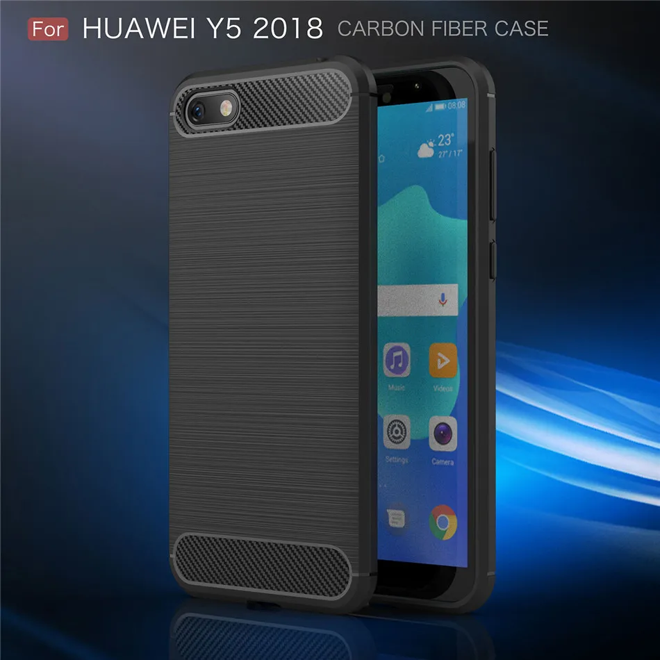 Чехол Thouport для huawei Y5 Y5 Prime Lite бизнес углеродного волокна Мягкий силиконовый чехол для huawei Y5 чехол