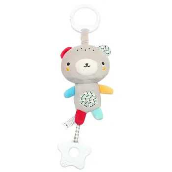 

HOT Baby Multi-function Bear Rabbit Teether Pendant Plush Sound Music Toys Cute Cartoon Animals Doll Stroller Hanging Doll