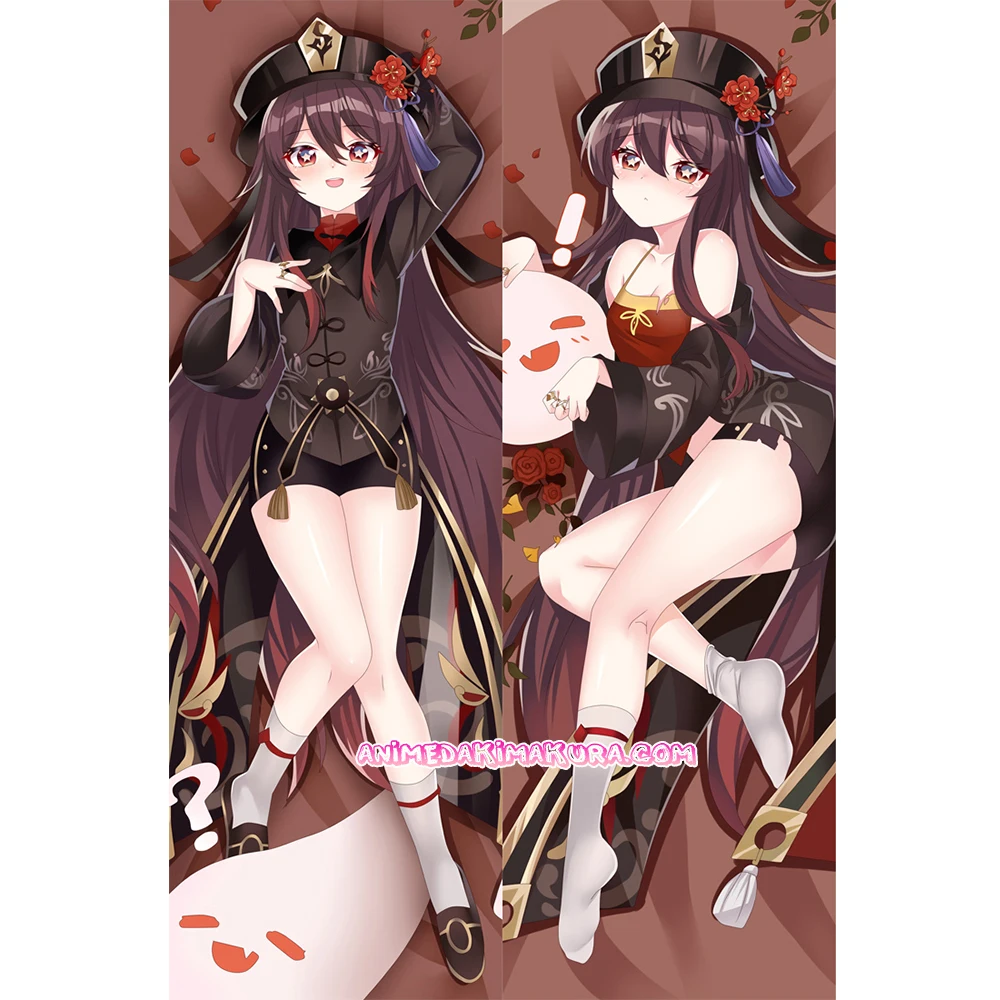 Genshin Impact Hu Tao Walnut Anime Girl Dakimakura Hugging Body Pillow Cover Case | Дом и сад