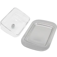 Нержавеющая сталь масло блюдо коробка контейнер для хранения сыра держатель с крышкой GQ