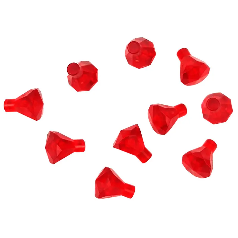 

10Pcs/set Compatible for Legoing MOC Parts Red Diamond Building Block Bricks Toys for Children for Friends Accessories