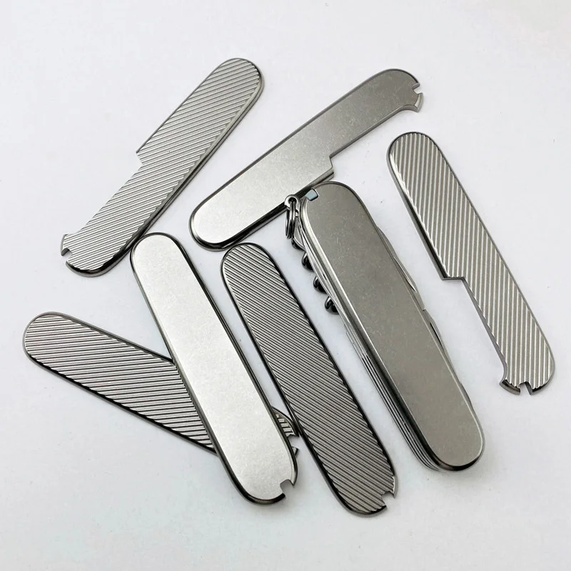 Pocket Knife Handle Shank Patches Titanium Alloy TC4 Non-slip Grips DIY Scales Material For Victorinox Swiss Army Knife folding knife accessories knife handle spacer material wood hand grip material