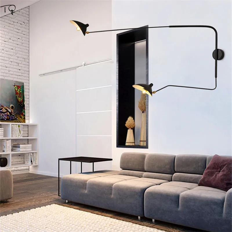 Günstige Nordic DaWn Spinne Serge Mouille Wand Lampen Industrie Designer Schaukel Arm Led Innen Leuchten Studio Cafe Studie Leuchte