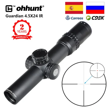 

Red Dot Guardian 4.5x24 Hunting Rifle Scope 30mm Tube Tactical Optics Sight 1/2 Half Mil Dot Reticle Turrets Reset Riflescope