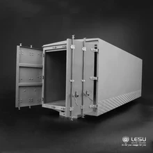 1/14 LESU металлический контейнер для Радиоуправляемый тягач Tamiya Trcuk бортовой прицеп