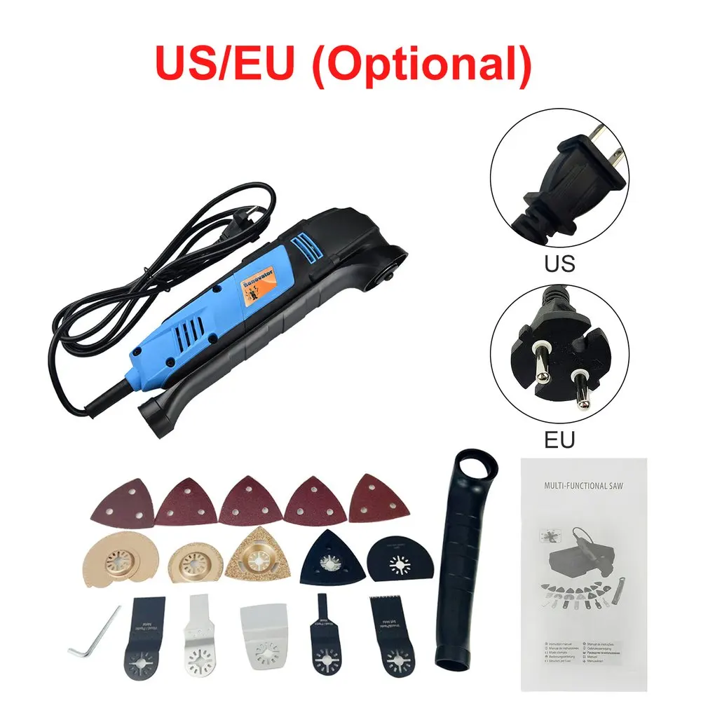 

37PCS 110V/220V Variable Speed Electric Multifunction Oscillating Tool Kit Multi-Tool Power Tool Electric Trimmer Saw Kit