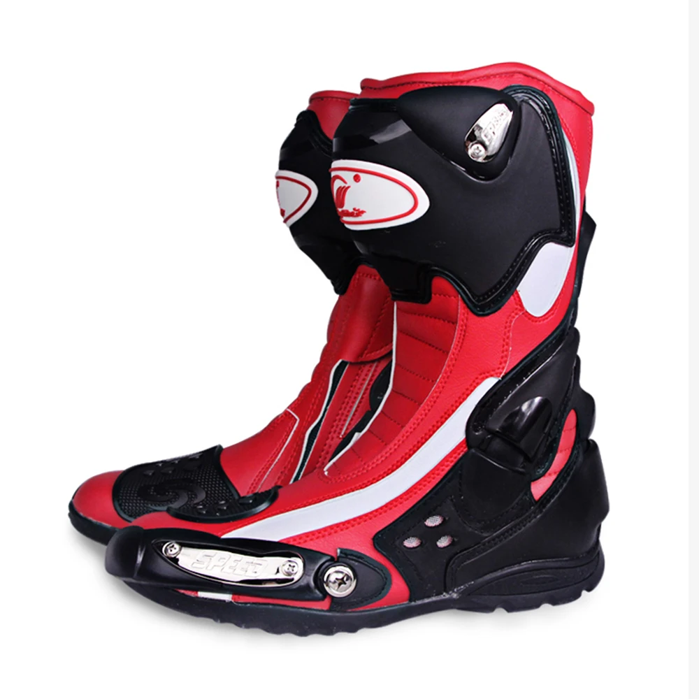 B1002 Red PRO-BIKER/Водонепроницаемые мотоциклетные ботинки; мужские ботинки для мотокросса; гоночные ботинки для верховой езды; мотоциклетные ботинки для езды по бездорожью - Цвет: B1002 Red