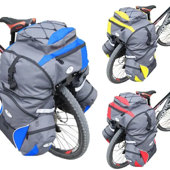 65L 3 in 1 Mountain Bicycle Bag Rainproof Waterproof Mtb Road Bicycle Bag Large Capacity Cycling Accessories Outdoor Riding