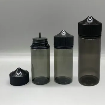 

New 5pcs 30ml/60ml/100ml/120ml PET Plastic Empty Dropper E Liquid Eye Black Water Bottles Long Tip Cap juice Oil Vape Pen Bottle