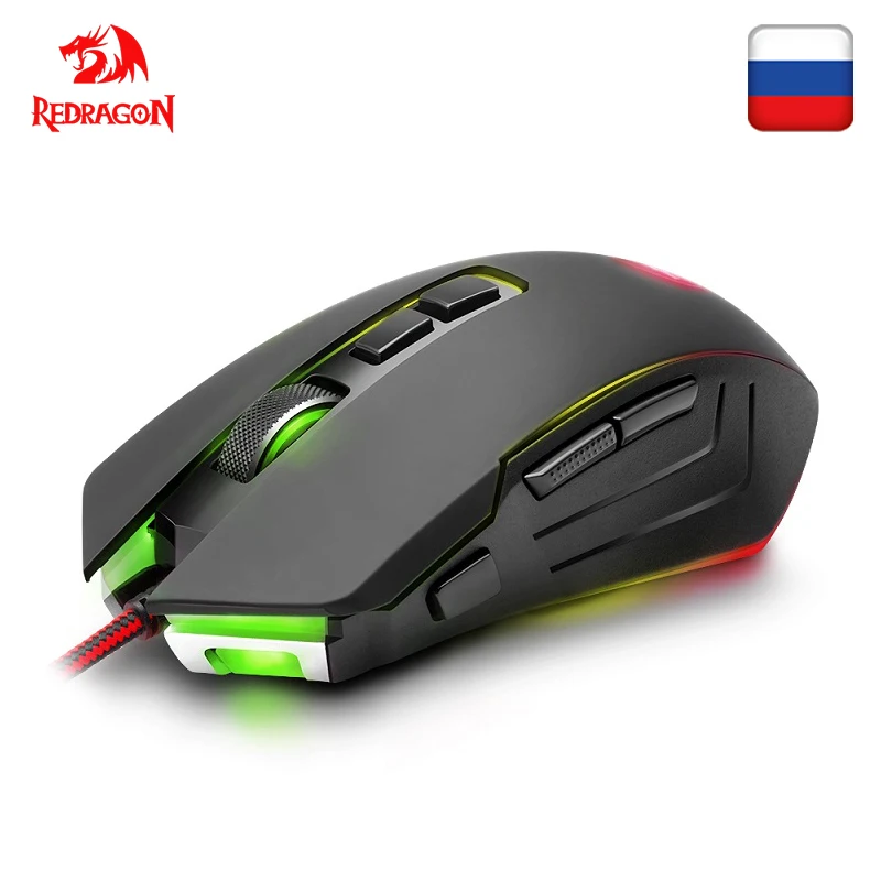 Redragon DAGGER M715 USB игровая мышь Проводная 10000 точек/дюйм 9 Кнопок эргономичная для
