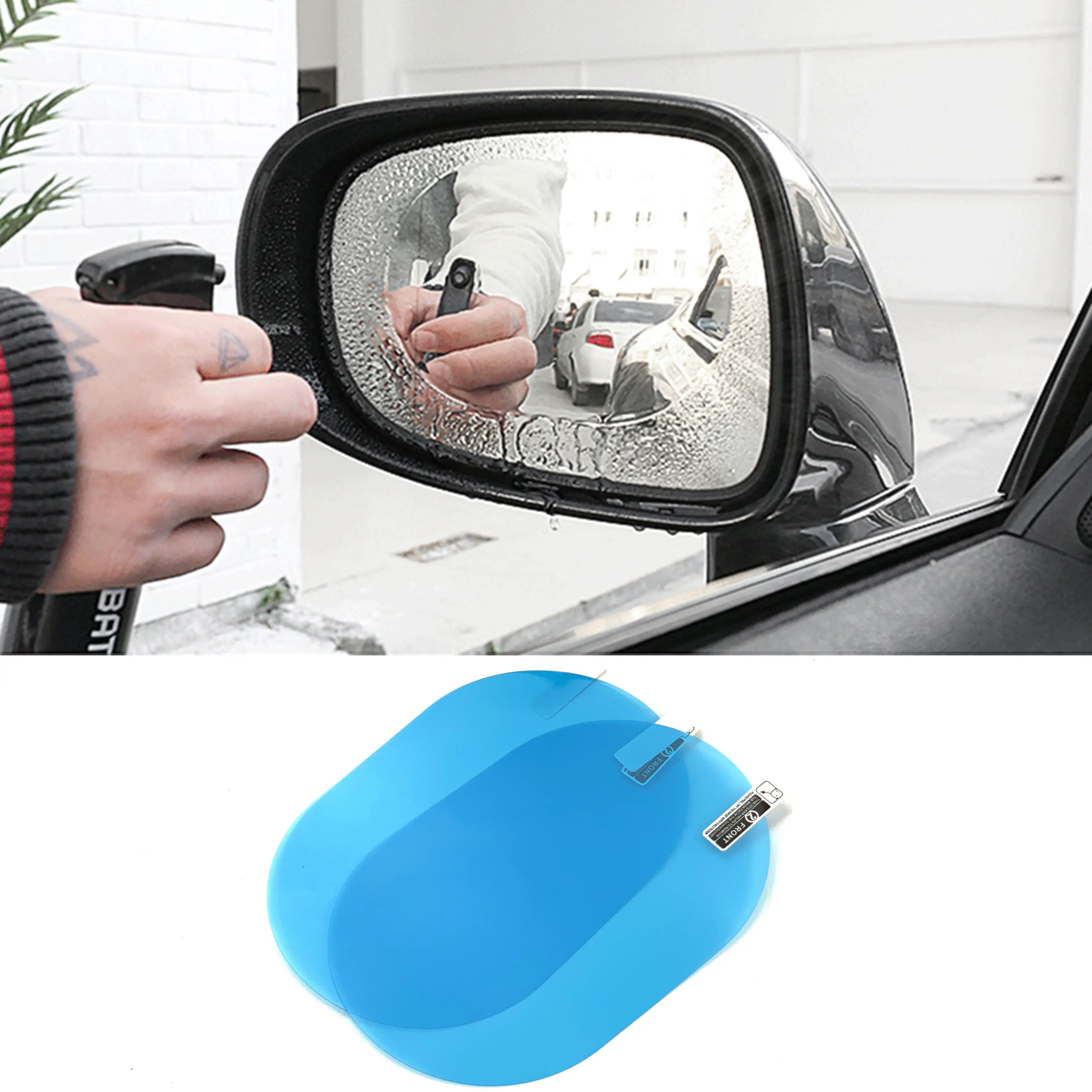 2Pcs Car mirror waterproof anti fog film For Benz A B C E S G GLE GLC