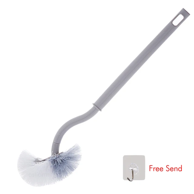 Toilet Brush With Holder set Soft Bristle toilet brush wall mounted  bathroom cleaner cleaning brush wc brush Deep Cleaning gray