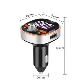 

Car MP3 Player Bluetooth FM Transmitter Hands-free Car Kit Audio MP3 Modulator 1.4Inch Display 2.4A USB Car Charger