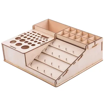 

Wooden Paints Bottles Rack Modular Stand Storage Rack DIY Art Painting Tools