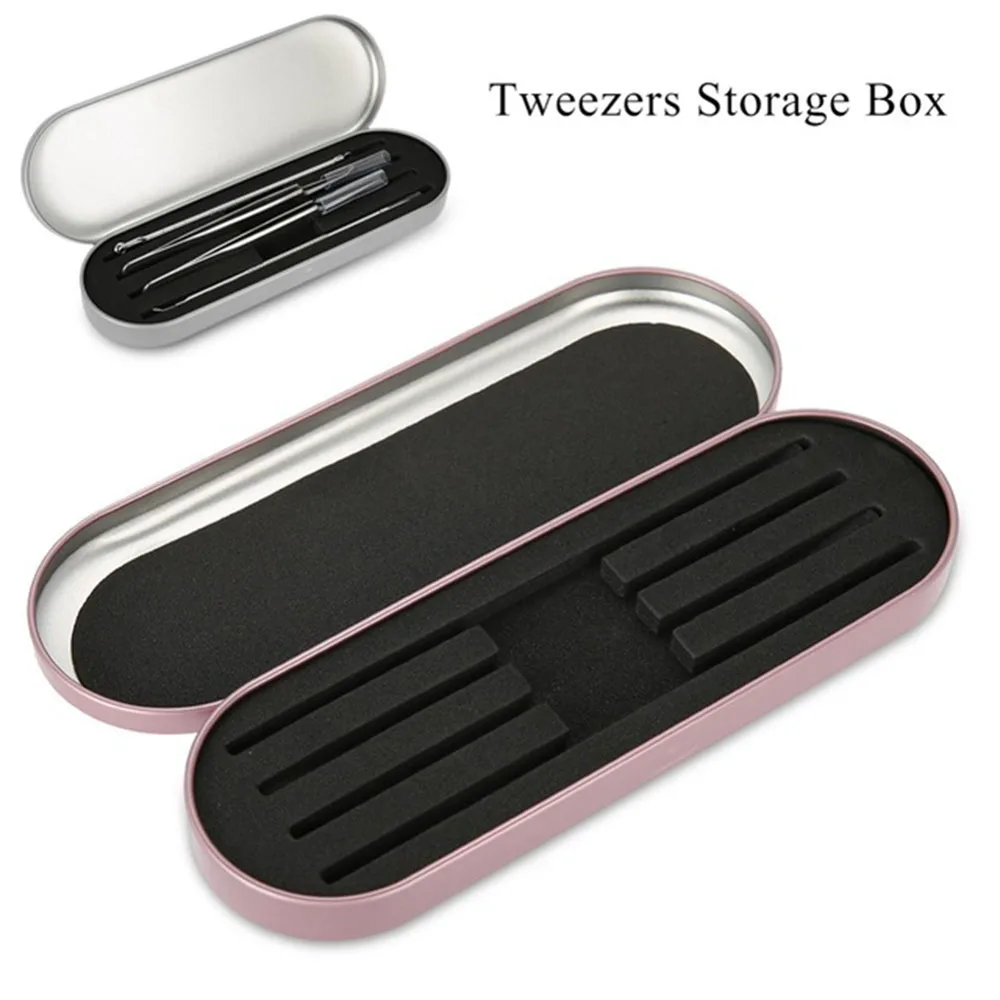 

Hot New Eyelash Extension Tweezers Storage Box Portable Makeup Tweezers Organizer Protective Box Eyeliner Pencil Case Tools
