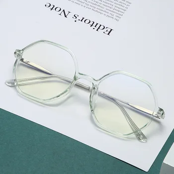 

2020 new men and women TR90 plain mirror trend irregular glasses fashion can be equipped with myopia glasses frame.