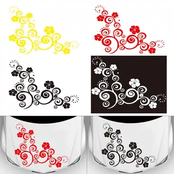 

50 x 80CM 4 Colors PVC Summer Flower Pattern Personality Car Body / Bumper / Hood / Scratch Sticker