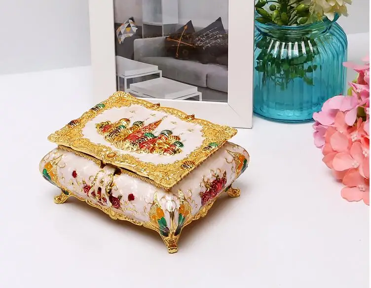 Мода S/M/L Размер металлическая коробка для драгоценностей макияж Органайзер коробка для хранения Органайзер для косметики для хранения ящиков Z191