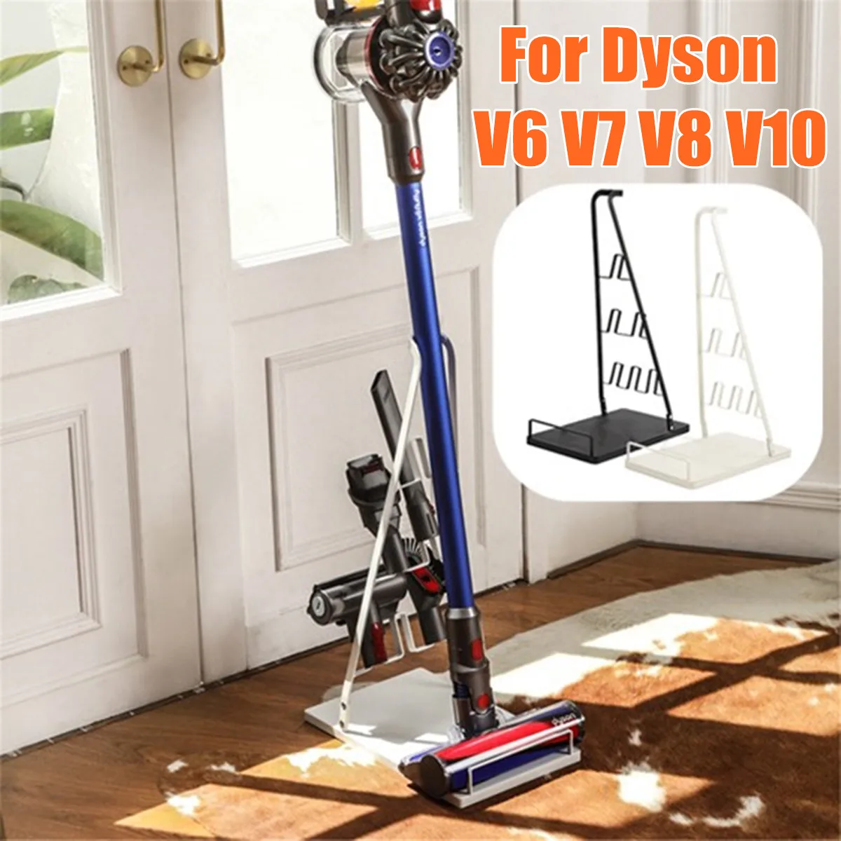 

Carbon Steel Storage Bracket Rack For V6 V7 V8 V10 Dyson Vacuum Cleaner Portable Stable Floor Stand Holders Handheld Organizer