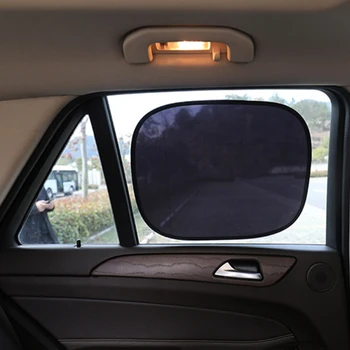 

Hot 4pcs/set 50x30cm Car Black Mesh Side Window Sunshades Sun Shade UV Summer Sun Glare Protection For Car