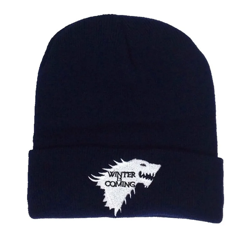 Stark Beanie Hat Knit Cap Unisex Adjustable Cosplay Hats Canis Dirus Winter is Coming