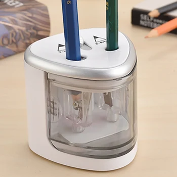 

Automatic Pencil Sharpener Two-hole Electric Touch Switch Pencil Sharpener stationery Home Office School Supplies