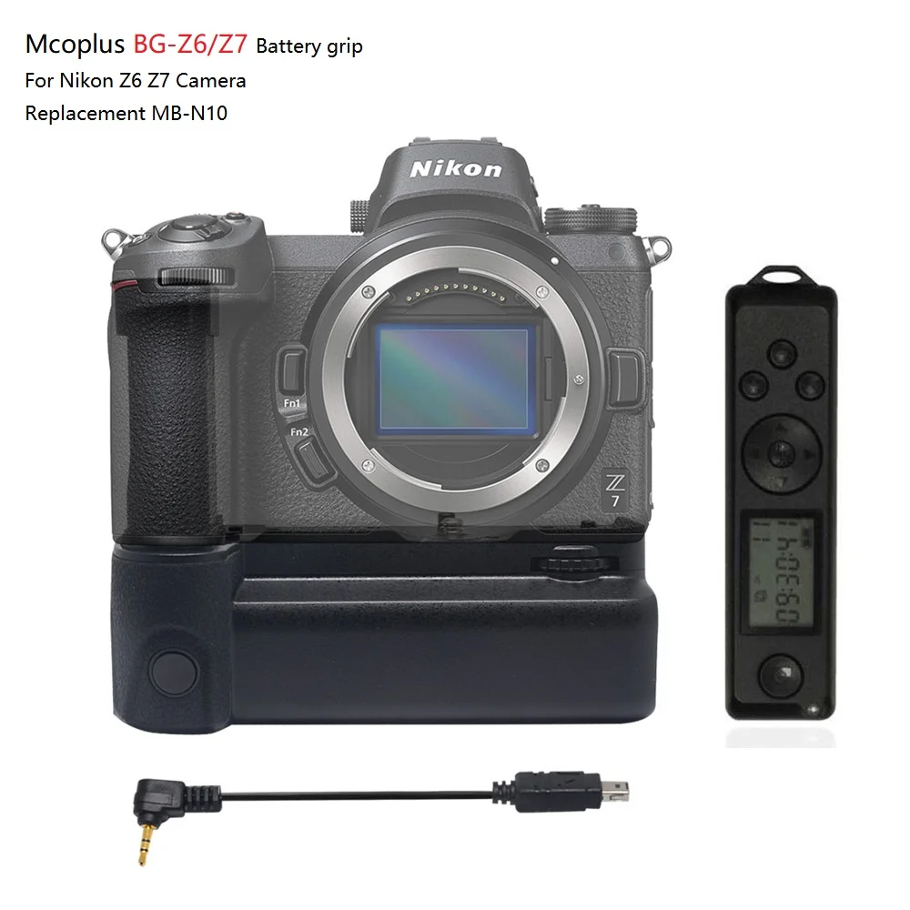 Mcoplus BG-Z6 Z7 Vertical Battery Grip Holder Built-in 2.4G Remote Control for Nikon Z5 Z6 Z7 DSLR Camera Replacemwnt MB-N10