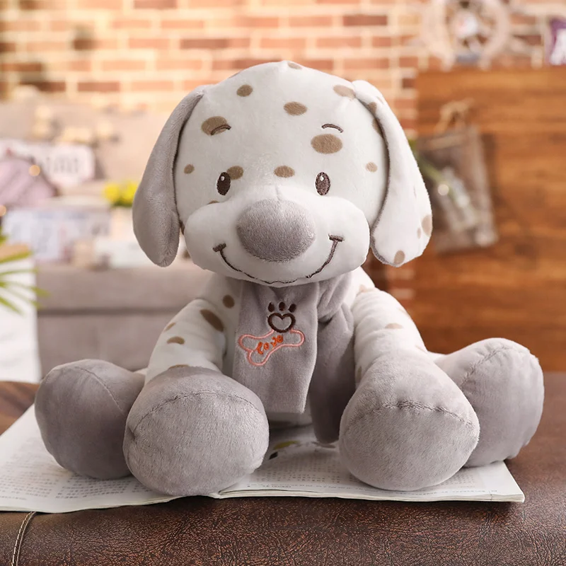 

25cm-35cm cute spotted dog doll child baby pillow sleeping plush toy can bite