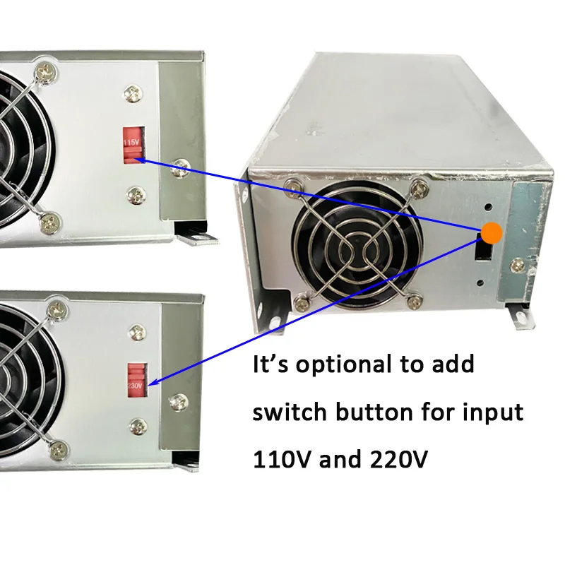 100V 110V 120V Comutação da fonte de