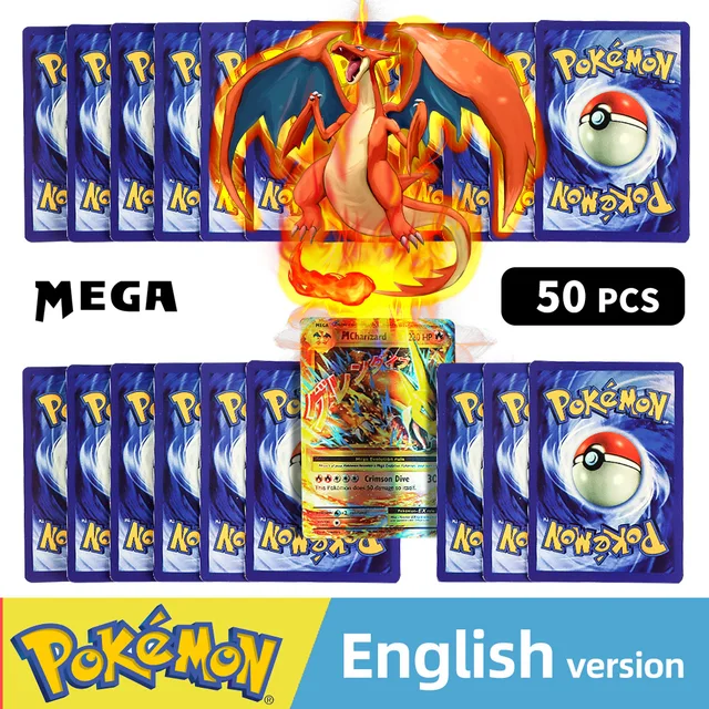 English Language Version Pokemon Cards 50-300Pcs Pokemon Cartas 300 V MAX 300 GX Children Battle Game Tag Team Shining Vmax TOMY 3