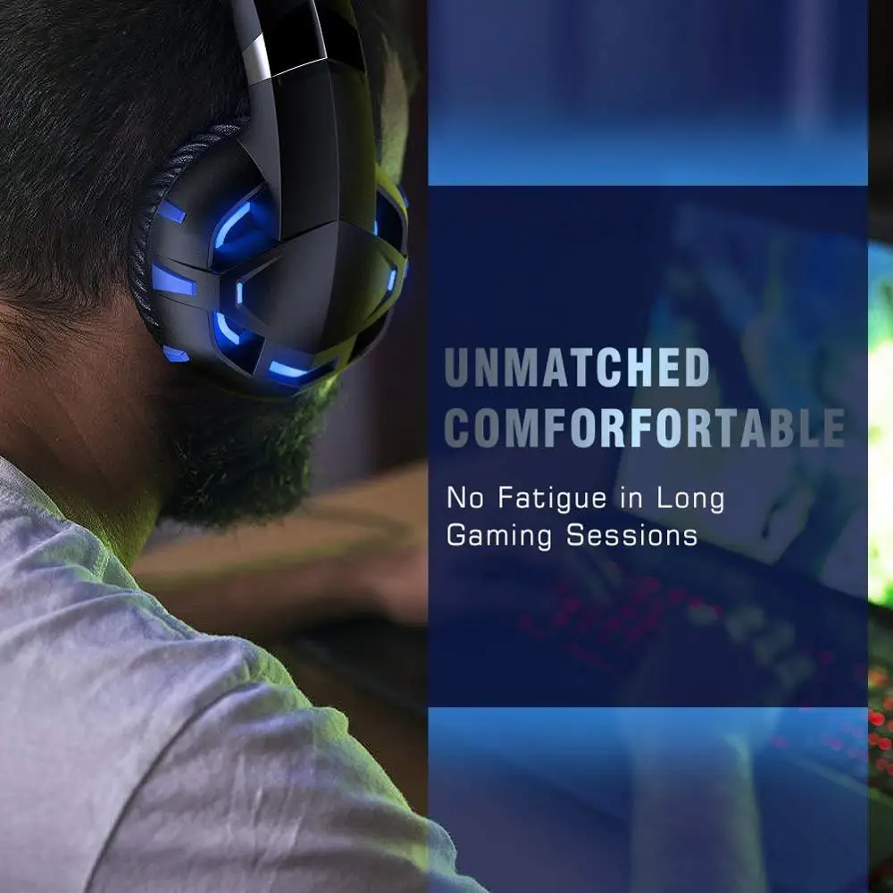 Игровая гарнитура для PS4 Проводные ПК стерео наушники с гарнитурой с микрофоном для компьютера геймер наушники светодиодный 3,5 мм