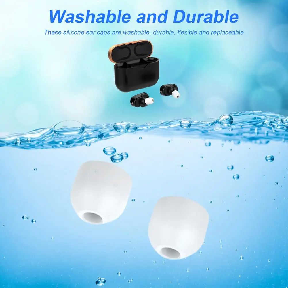 Soft Silicone Ear Caps Tips Replacement for Sony WF-1000XM4 for Sony WF-1000XM3 Bluetooth-compatible Earphones Ear Cap Accessory
