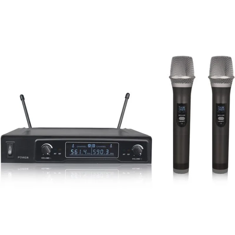 Finlemho Karaoke Studio Microphone UHF Wireless Dynamic Recording Professional For Conference Home Computer