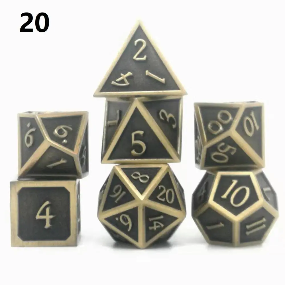 Высококлассные игральные кости DND набор игральные кубики dados rpg многогранные металлические кости dobbelstenen dados rol d20 Кубики dobbelstee