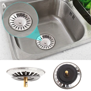 

Kitchen Stainless Steel Basin Drain Dopant Sink Strainer Basket Waste Filter