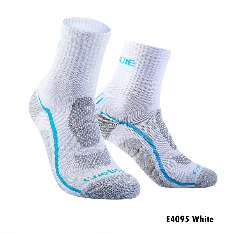 E4095 White AONIJIE для спорта на открытом воздухе, бега, спортивной производительности, вкладка, тренировочная подушка, Компрессионные носки, защита от пятки, для велоспорта, E4090 - Цвет: E4095 White
