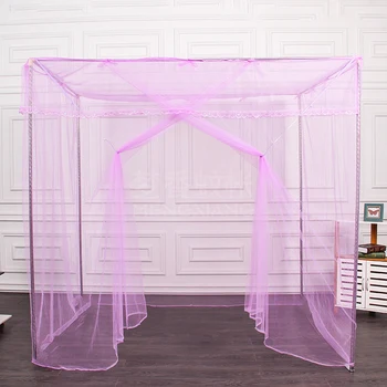 

Polyester Solid Bed Dormitory Anti Insect Summer Canopy Home Mesh Double Mosquito Net Opening Decoration Square Top