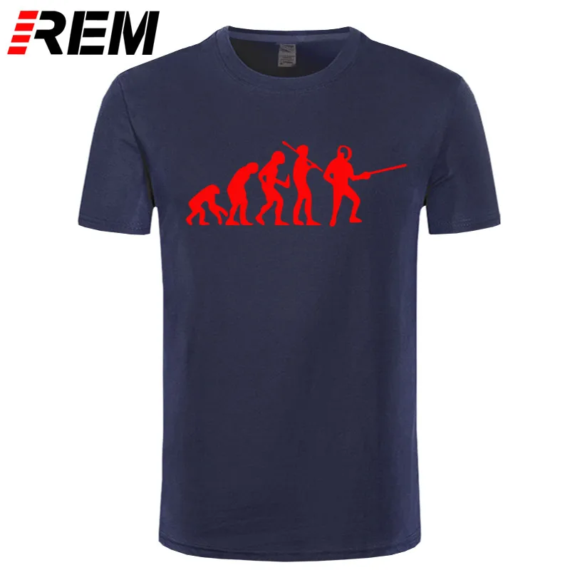 navy red Evolution Fencing, Модная уникальная классическая мужская футболка с круглым воротником и коротким рукавом, дизайнерская мужская новая футболка, топы, футболки, повседневные - Цвет: navy red