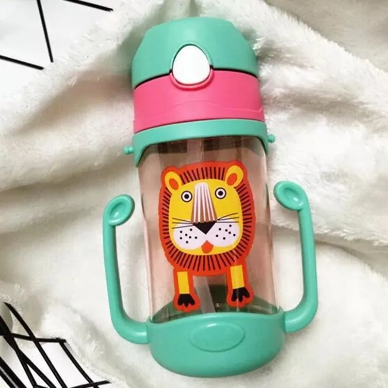 

Recommended water cup wholesale children's strap dual-purpose straw cup pot creative cartoon can not be broken