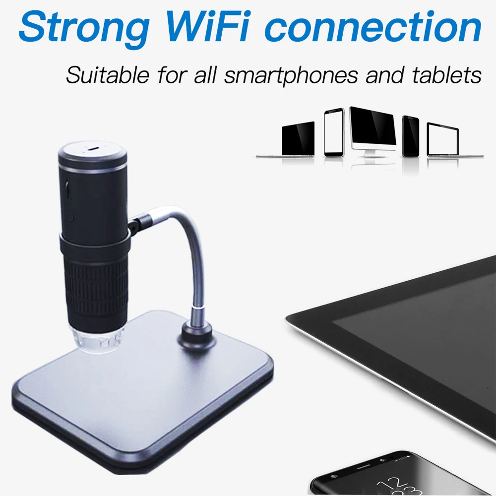

Wireless Digital Microscope USB Microscope 50-1000X Adjustable Brightness WIFI Portable HD Electronic Microscopes with LED Light