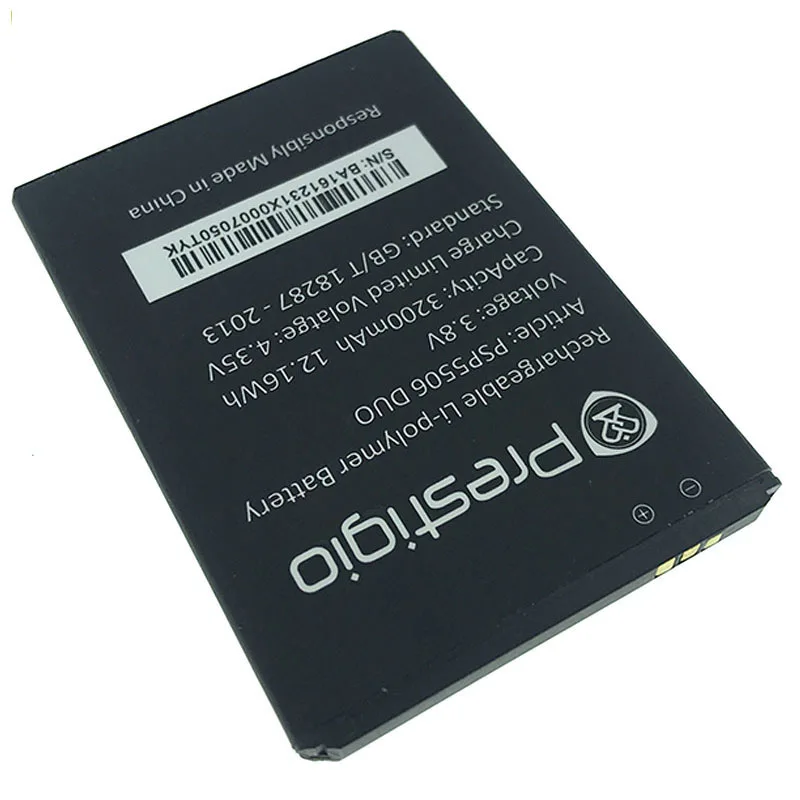 100% оригинал 3200 мАч батарея для Prestigio Grace Q5 PSP5506 DUO мобильный телефон в наличии