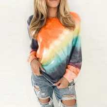 Autumn Tie Dye Long Sleeve Female Loose Plus sized Tops Hoodies Casual Women Drawstring Sweatshirt Hoodies Pullover Tops Autumn Tie Dye Long Sleeve Female Loose Plus sized Tops Hoodies Casual Women Drawstring Sweatshirt Hoodies Pullover Tops