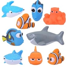 

Baby Bath Toys Finding Nemo Dory Float Spray Water Squeeze Toys Soft Rubber Bathroom Play Animals children Bath Clownfish Toy