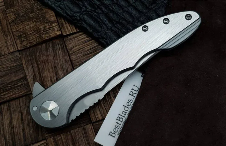 OEM Качество 7076 EDC Складной нож ручка из нержавеющей стали с 8cr13mov стальным лезвием Карманный Походный рыболовный нож Инструменты