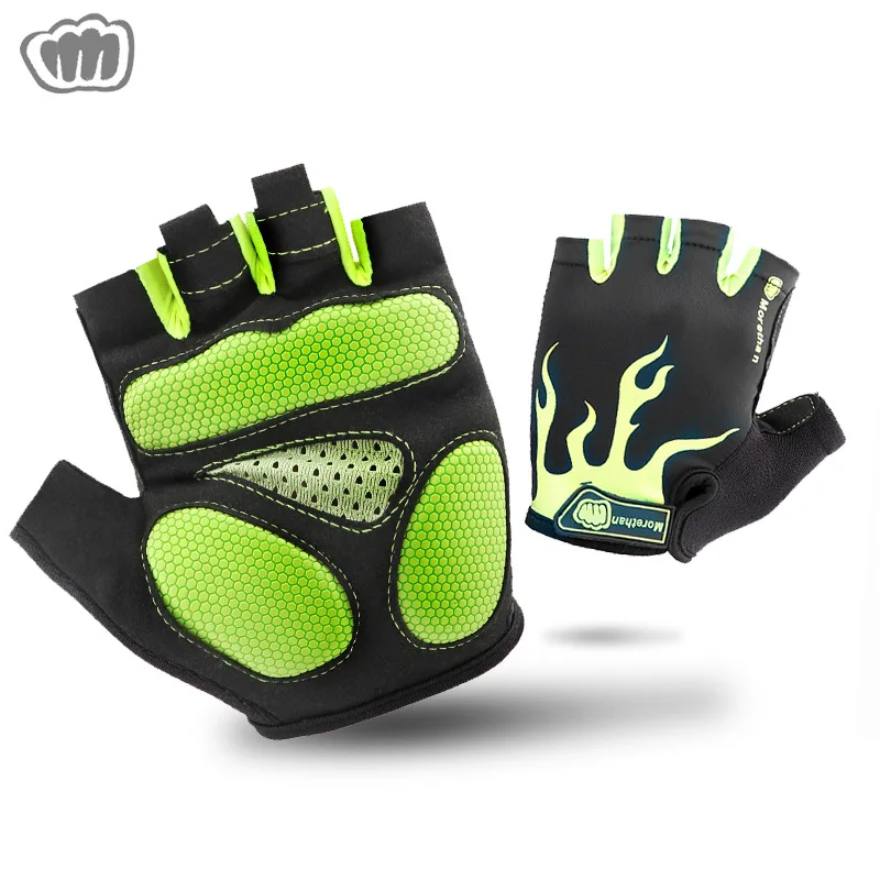 Перчатки для верховой езды с открытыми пальцами мужские летние мотоциклетные снаряжение для спорта на открытом воздухе женские горный велосипед противоскользящие дышащие - Цвет: Зеленый