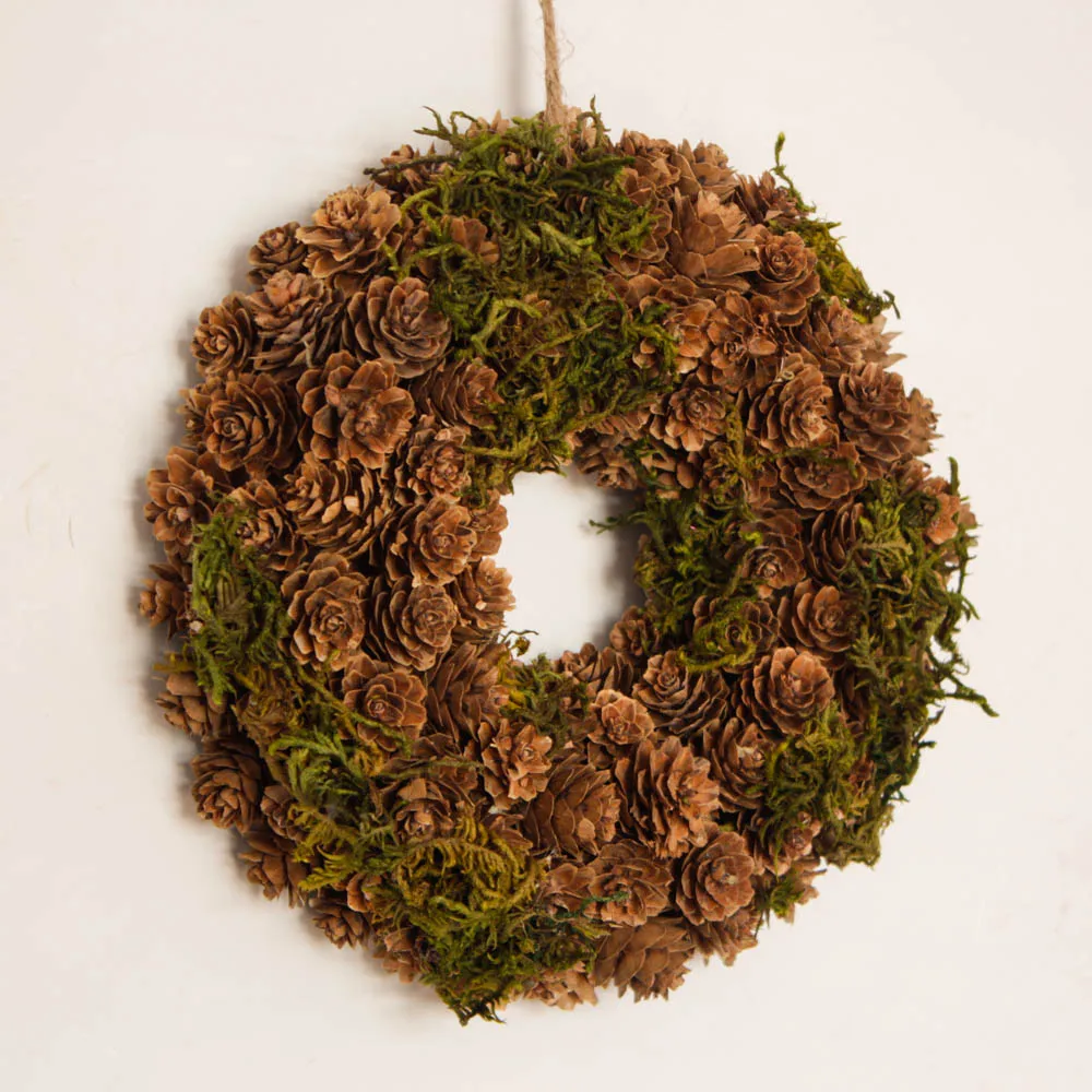 D9 &quotВесенний венок в деревенском стиле украшение для дома кольцо из сосны