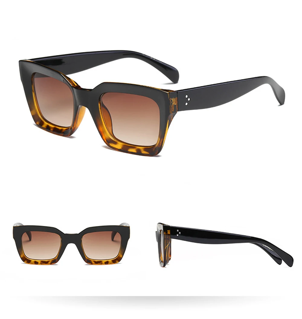 MUSELIFE 2025 New Square Cat Eye MEN Sunglasses Vintage Design Sun Glasses For Male Eyewear UV400