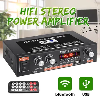 

12V 220V 2-channel Car Audio Bass Subwoofers Amplifier HiFi Stereo Bluetooth 2 Channel Digital Powerful Car Amplifier Audio Amp