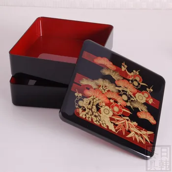 

Cute large capacity double layer Japanese sushi meal box snack food container picnic lunch box grid mess tin