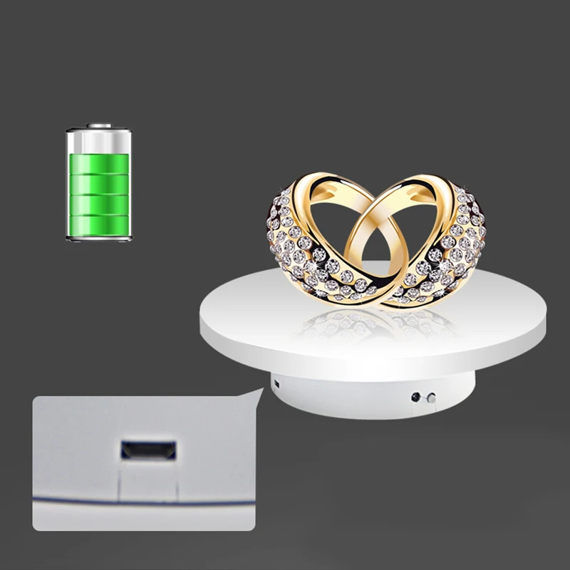 Electric Charging Remote Control Speed Turntable Rotating Display Live Video 360 Degree Photography CD50 T03
